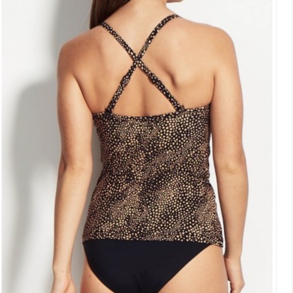 SEAFOLLY Safari Spot DD Twist Front Singlet Tankini NEW without tag - Picture 3 of 11